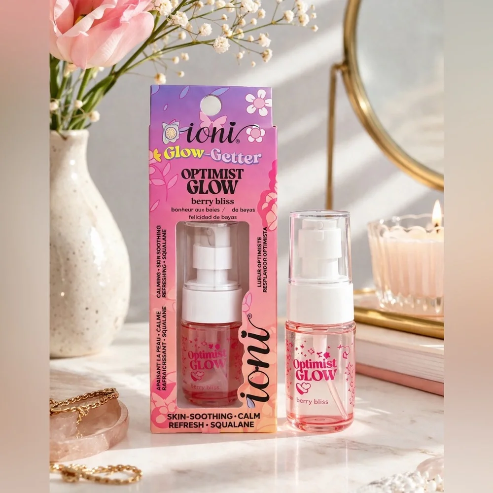 Ioni Glow-Getter Optimist Glow Berry Bliss Facial Mist Squalane 0.68 oz NWT